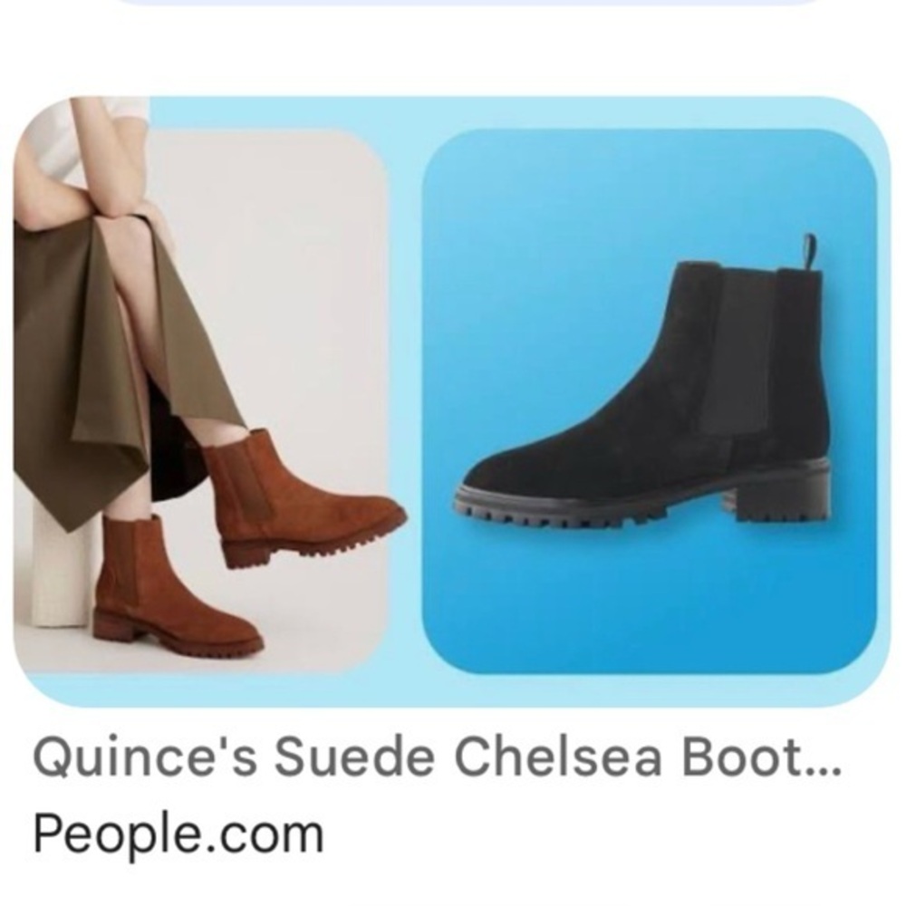 NEW Quince Black Suede Ankle Booties 8